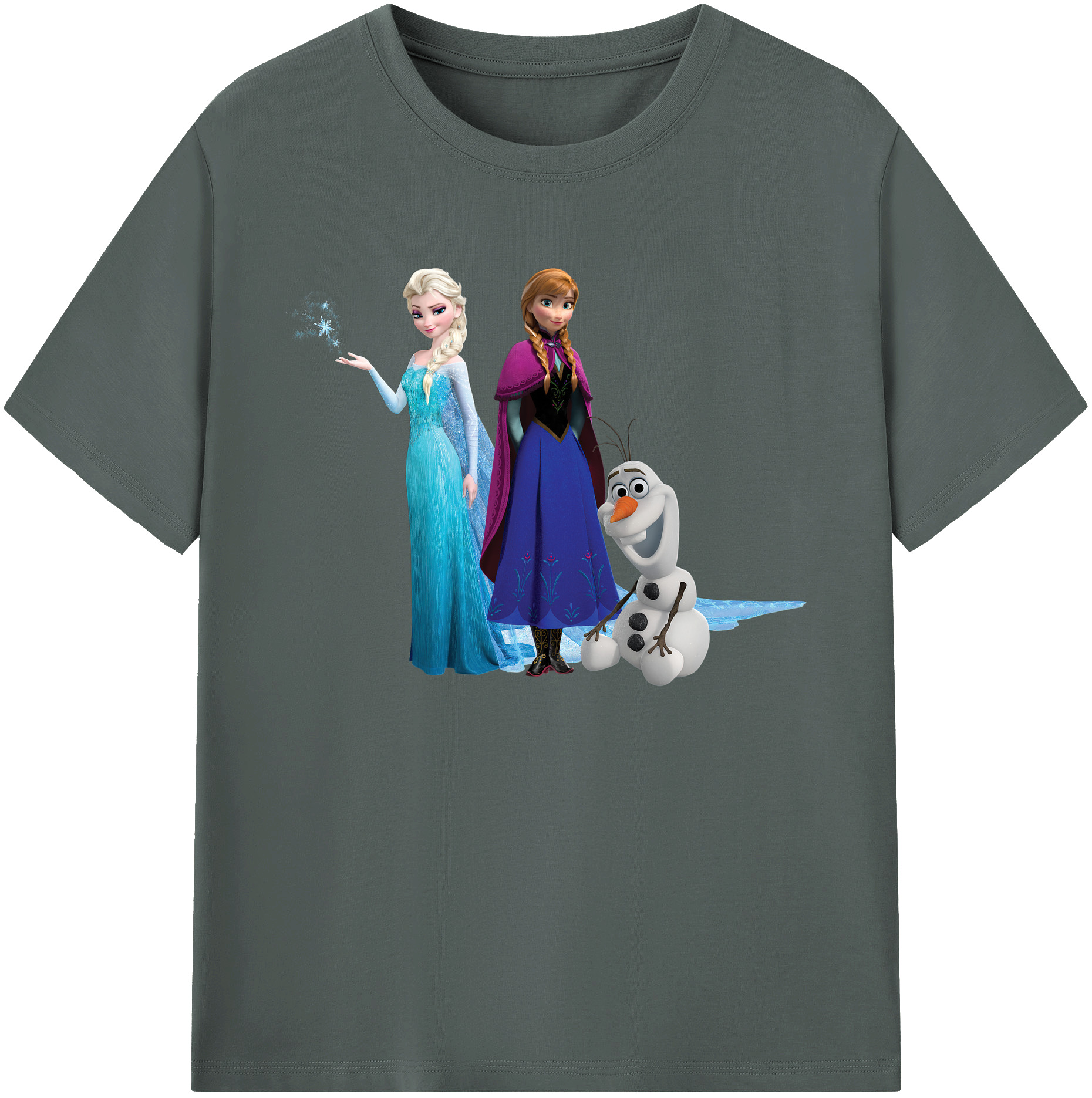 （画像用） アナと雪の女王 アンナ エルサ Frozen Anna Elsa 綿100％ メンズ半袖Tシャツ｜肌触りやわらか＆通気性
